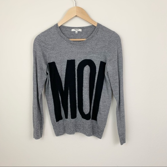 Madewell MOI Merino Wool Gray Sweater - Picture 2 of 9